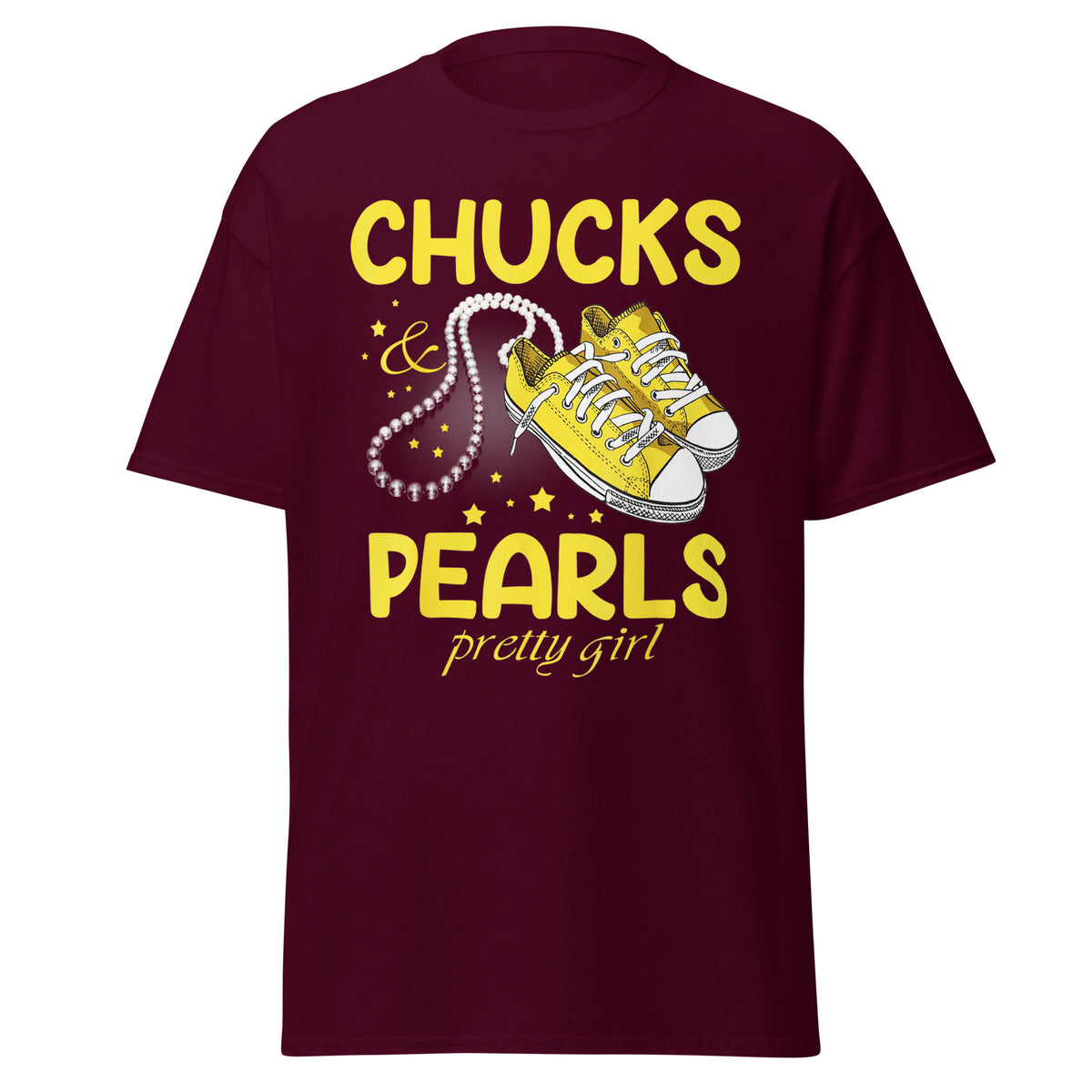 Chucks And Pearls Pretty Girl - Kamala Harris Tee - Kamala Tee - Kamala 2024 Election Tee Chuck And Pearl Classic Tshirt.