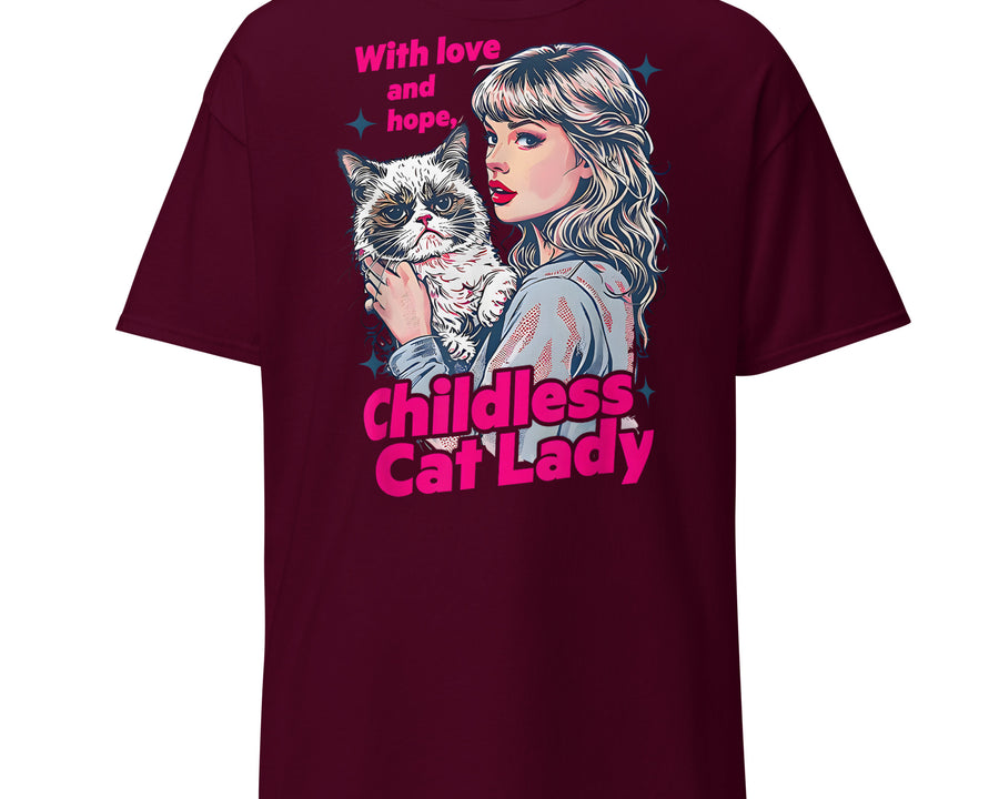 With Love And Hope Childless Catlady Kamala Harris Tee ShirtUnisex classic tee