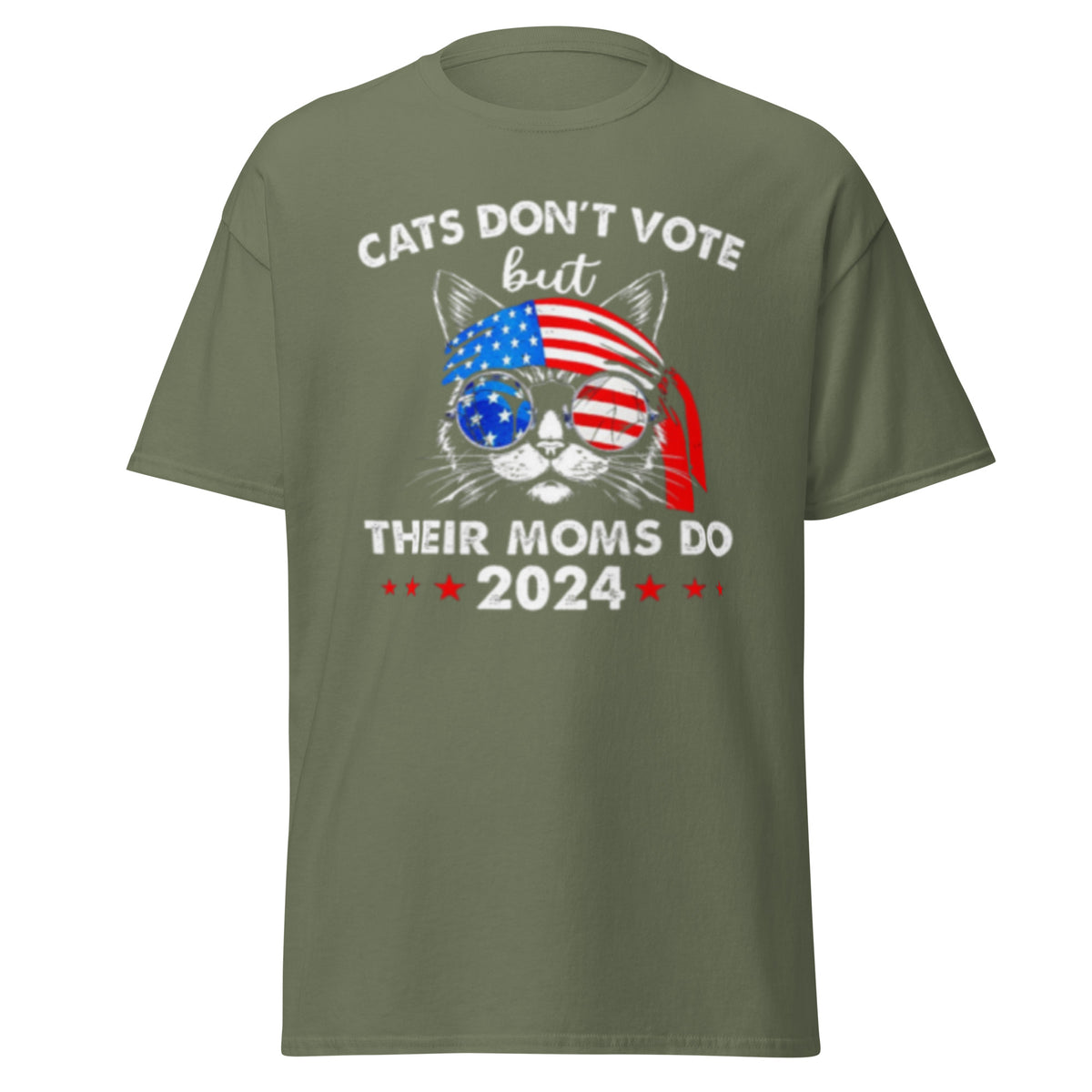 Cat's Don't Vote But Their Mom's Do - Kamala Harris Shirt - Catladies Voting For Kamala Harris Classic Tee