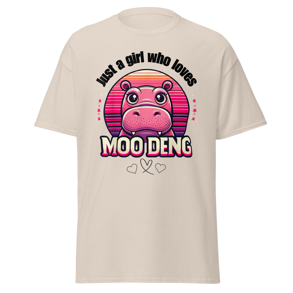 Just A Girl Who Loves Moo Deng Tshirt Moo Deng Tee Shirt Funny Baby Hippo Moo Deng Unisex Classic.