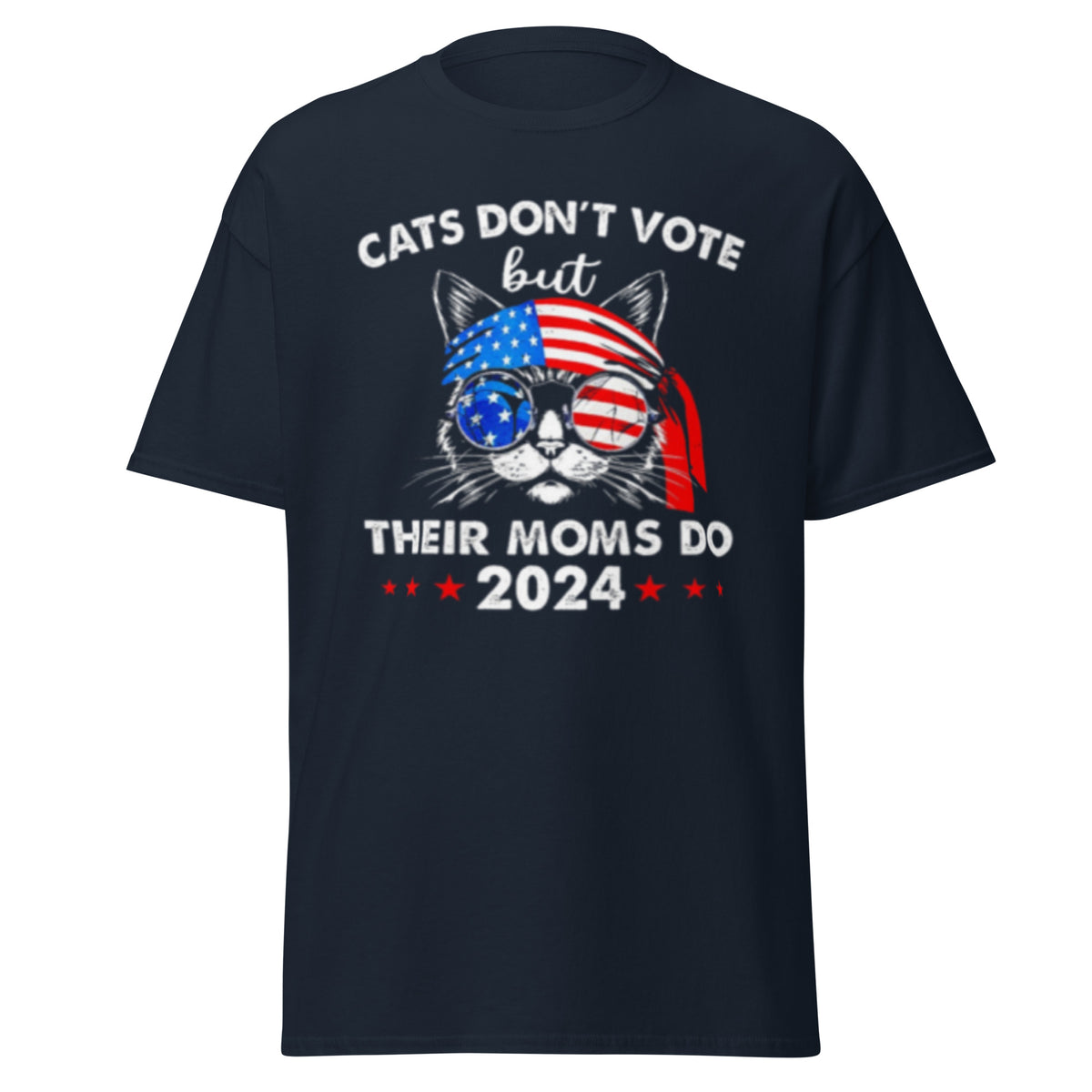 Cat's Don't Vote But Their Mom's Do - Kamala Harris Shirt - Catladies Voting For Kamala Harris Classic Tee