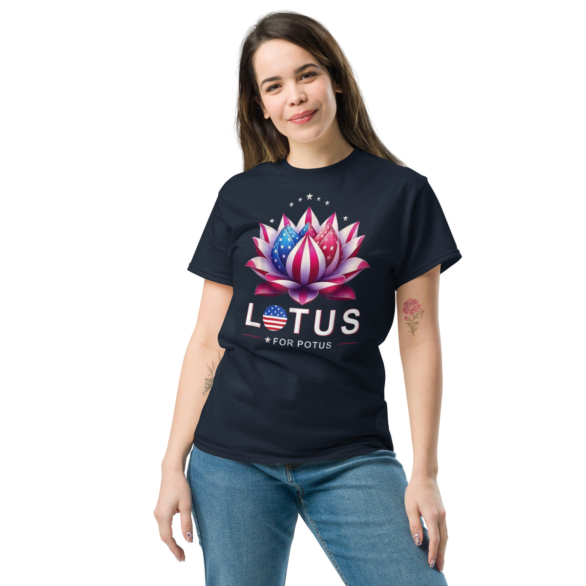 Lotus For Potus Kamala Harris 2024 President Trend Election T-shirt Unisex Classic Tee Kamala Merch.