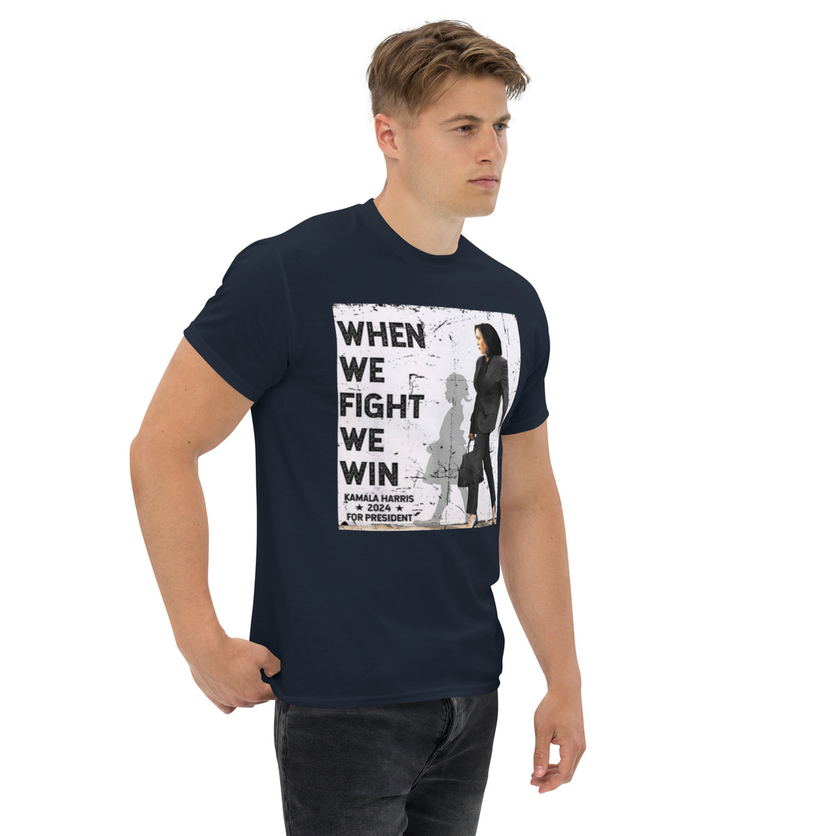 When We Fight We Win Harris 47 Tee, Harris Walz 2024 T-shirt Kamala Harris For President 2024 Shirt Classic