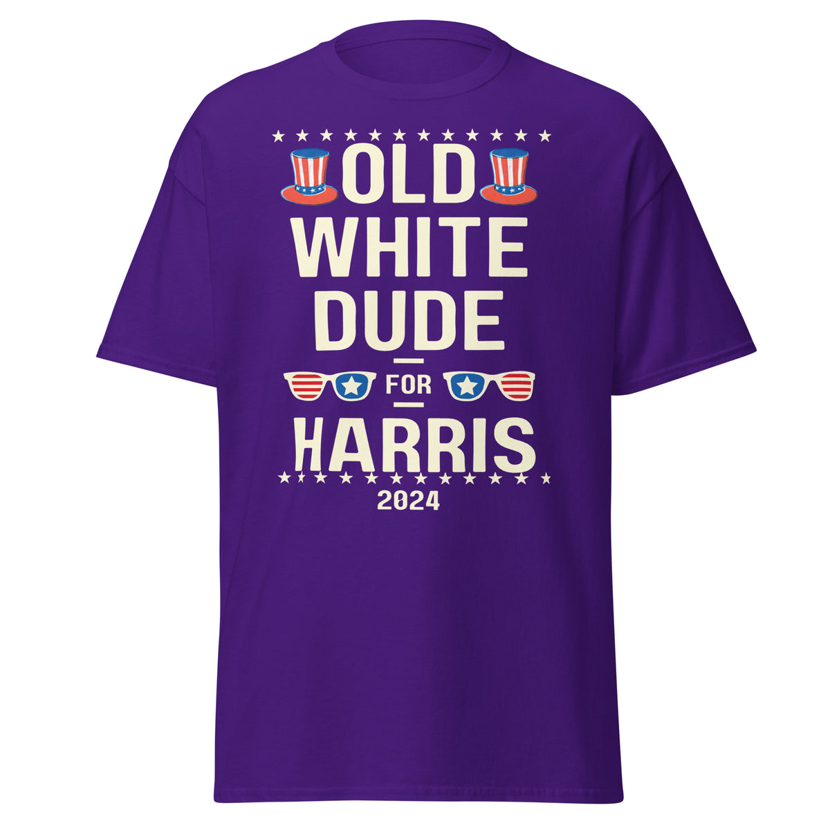 Old White Dude For Harris - Kamala Harris Shirt - White Dudes For Kamala 2024 Tshirt Classic Tee