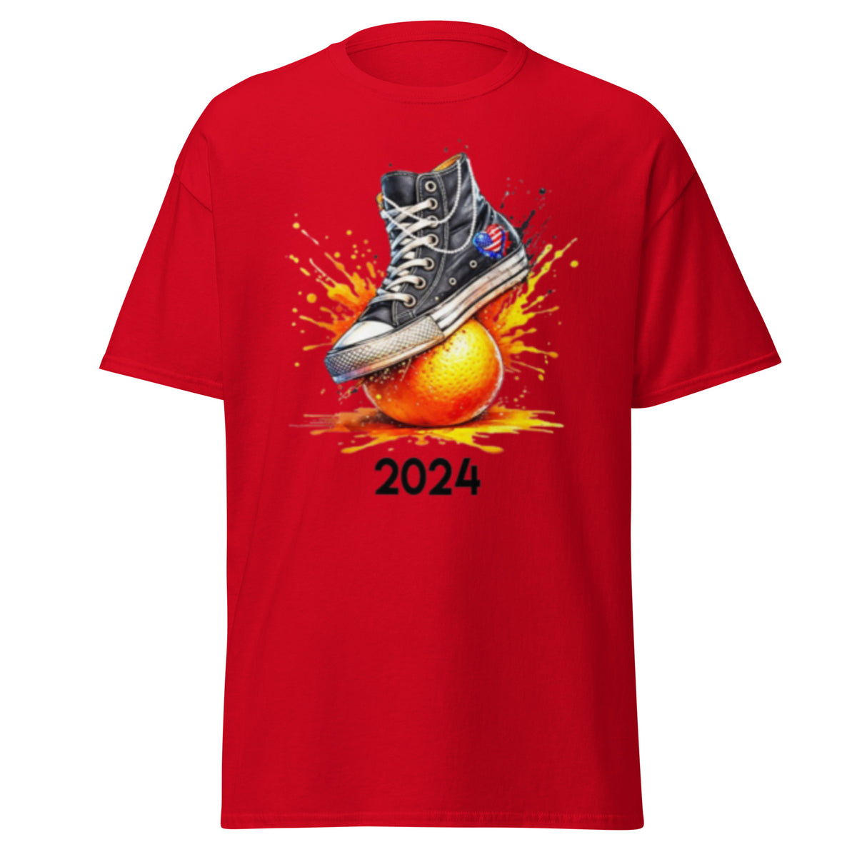 Sneakers And Pearls Smashing An Orange - Crushing Oranges Kamala 2024 Tshirt Unisex Classic Kamala Harris Tee.