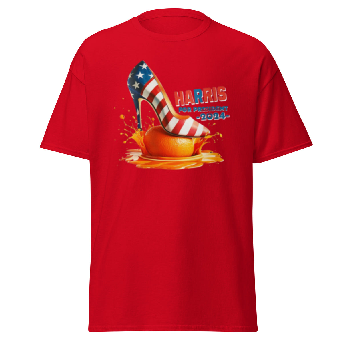 Harris For President - Kamala Orange High Heel Crush Tee - Harris For President 2024 Classic Tee