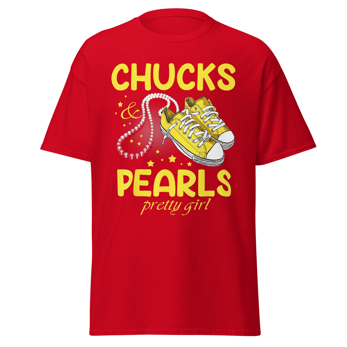 Chucks And Pearls Pretty Girl - Kamala Harris Tee - Kamala Tee - Kamala 2024 Election Tee Chuck And Pearl Classic Tshirt.