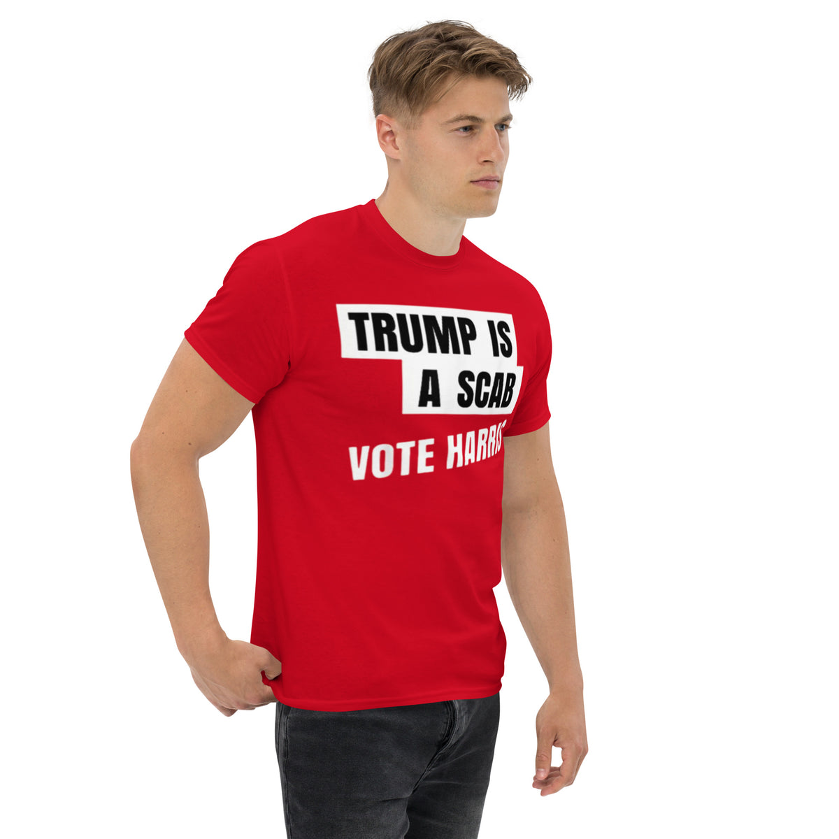 Trump Scab - Trump Is A Scab - Vote Harris Tee - Kamala Harris Shirt - Kamala Trump Debate Tshirt Unisex Classic