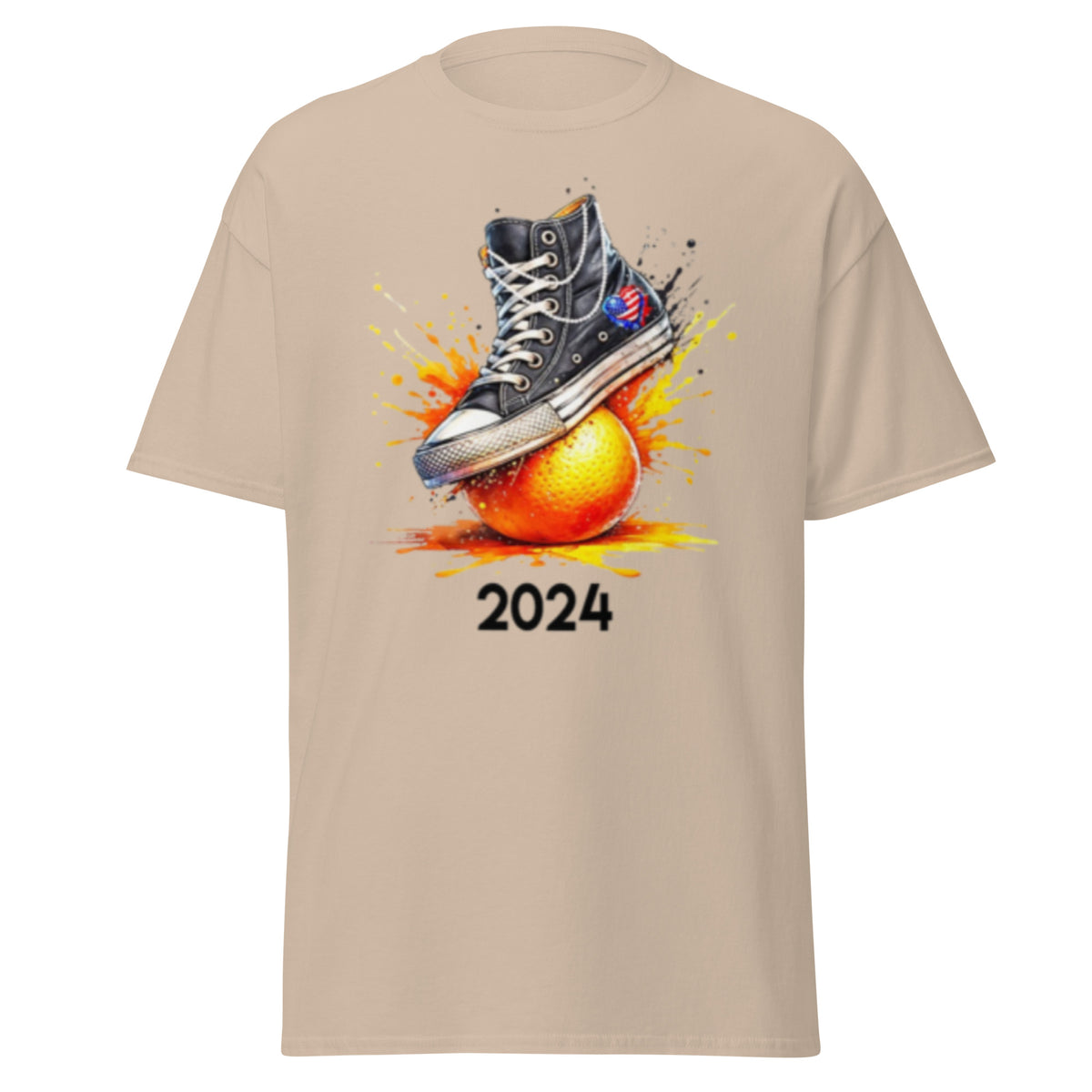 Sneakers And Pearls Smashing An Orange - Crushing Oranges Kamala 2024 Tshirt Unisex Classic Kamala Harris Tee.