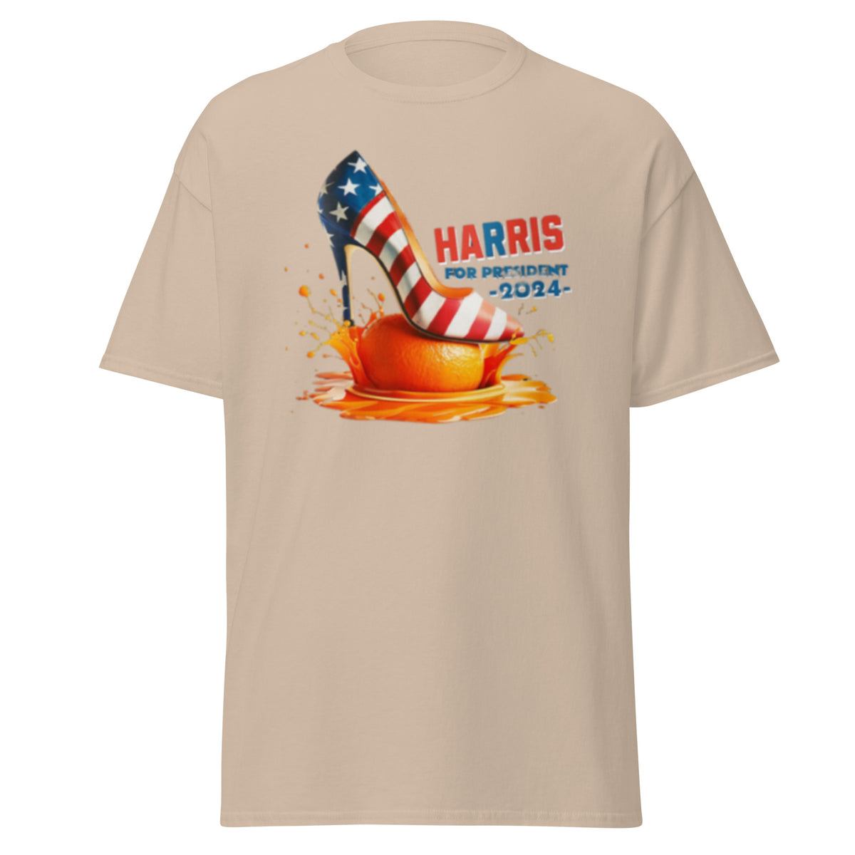 Harris For President - Kamala Orange High Heel Crush Tee - Harris For President 2024 Classic Tee