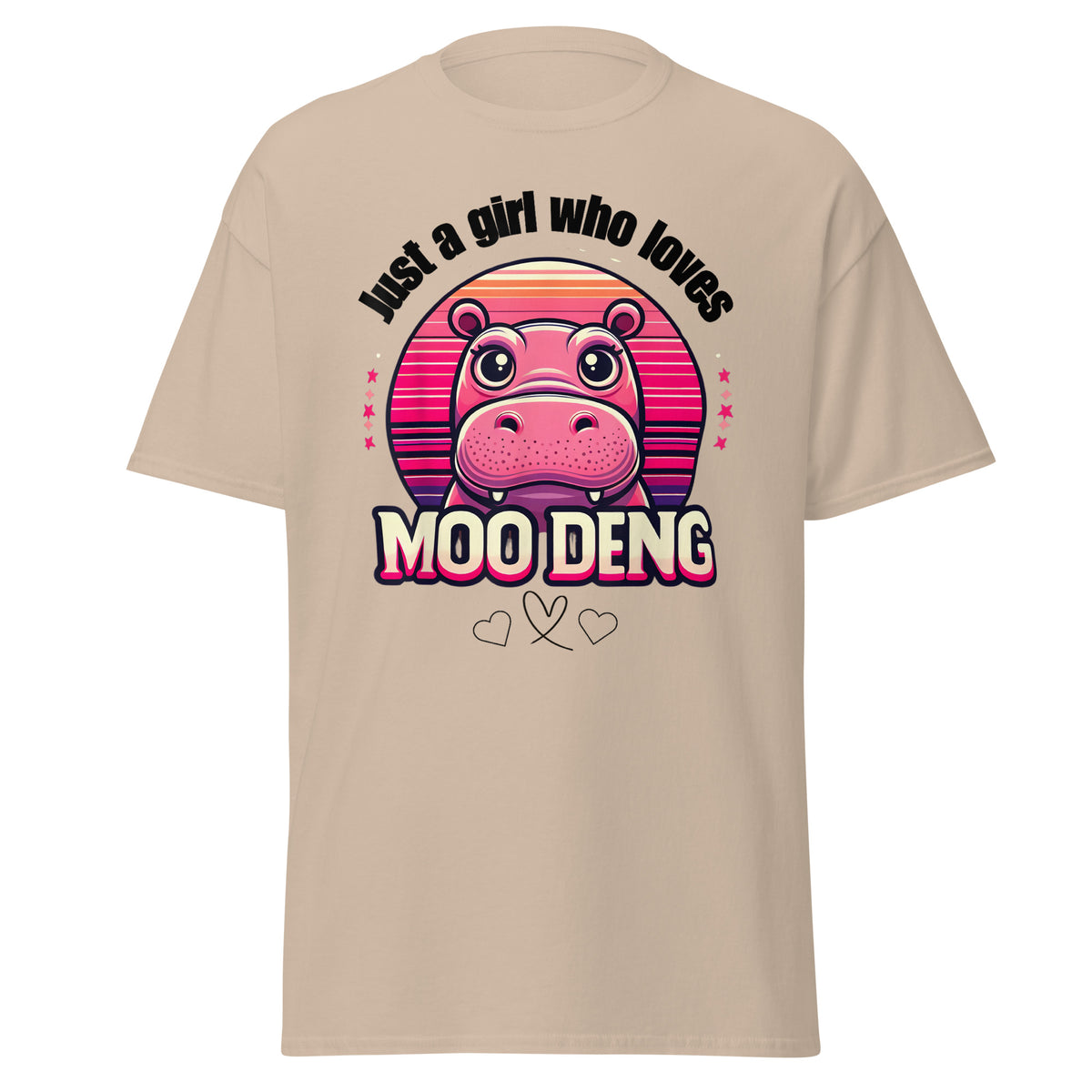 Just A Girl Who Loves Moo Deng Tshirt Moo Deng Tee Shirt Funny Baby Hippo Moo Deng Unisex Classic.