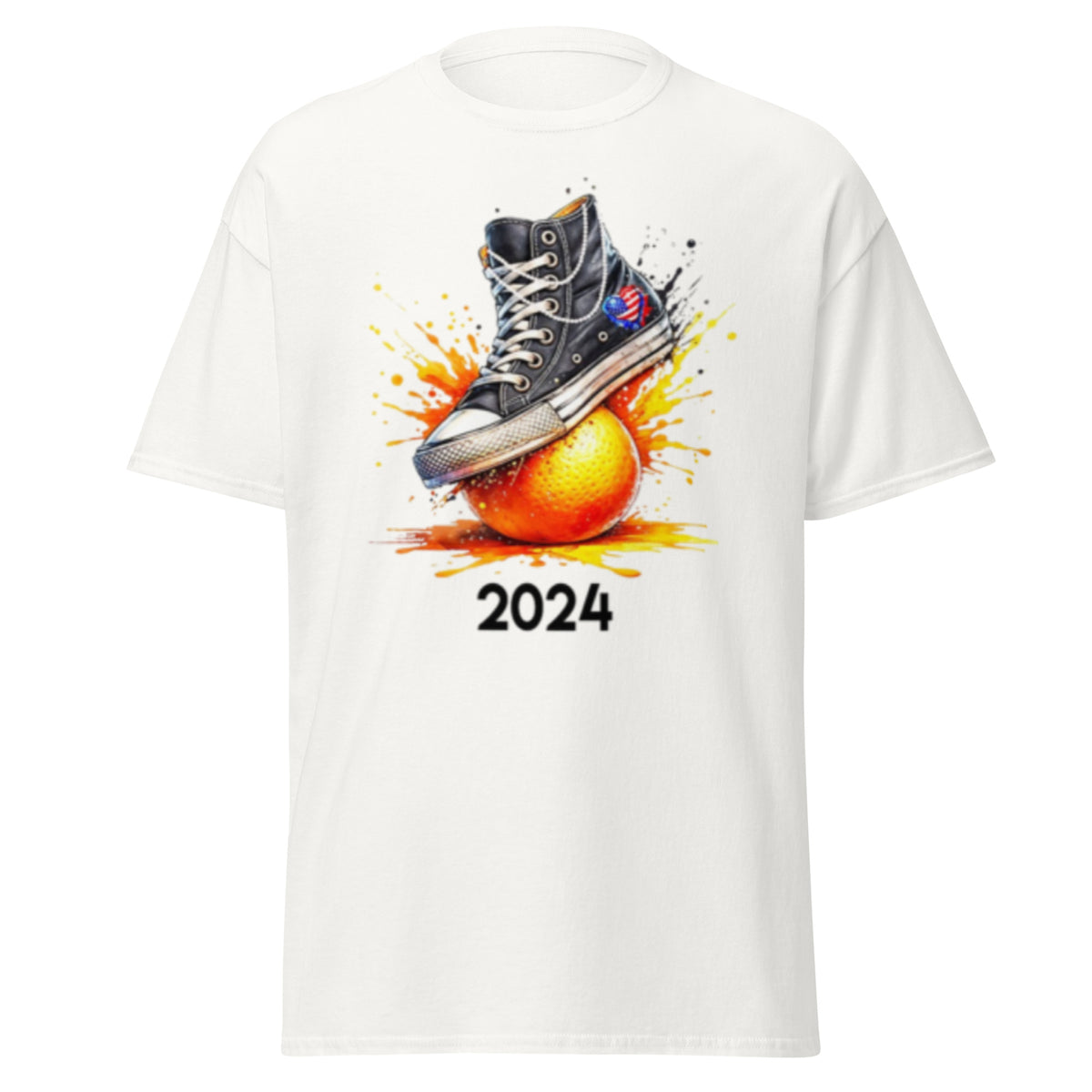 Sneakers And Pearls Smashing An Orange - Crushing Oranges Kamala 2024 Tshirt Unisex Classic Kamala Harris Tee.