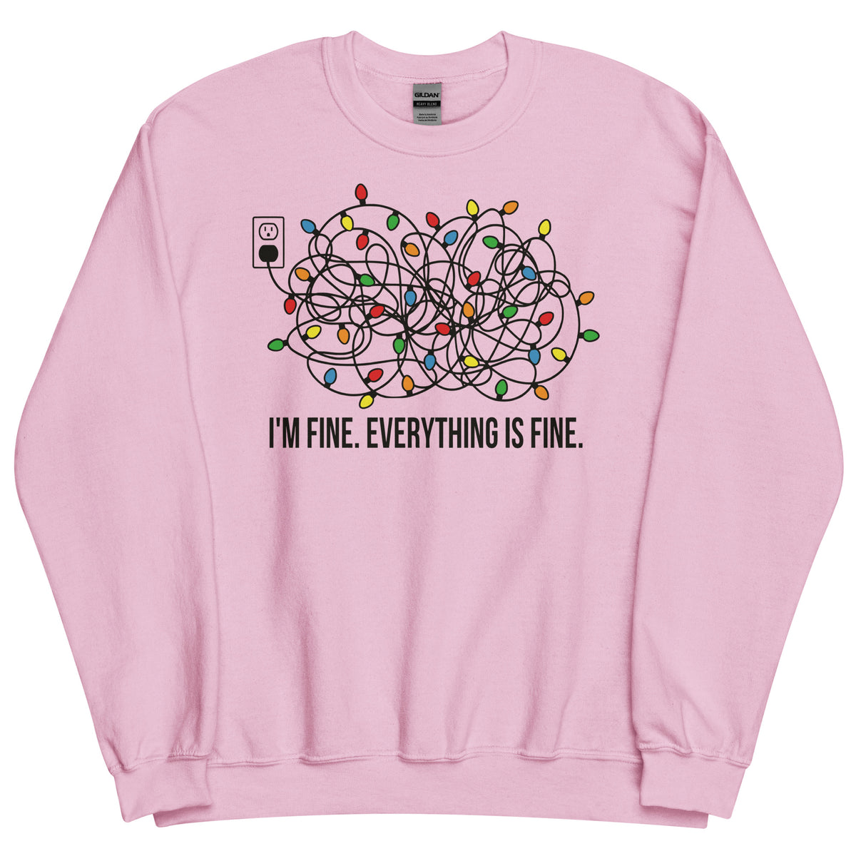 I'm Fine Everything Is Fine Sweatshirt, Christmas Sweatshirt, Sweatshirts Women, Christmas Sweatshirt Women, Christmas Lights Sweatshirt Unisex Sweatshirt