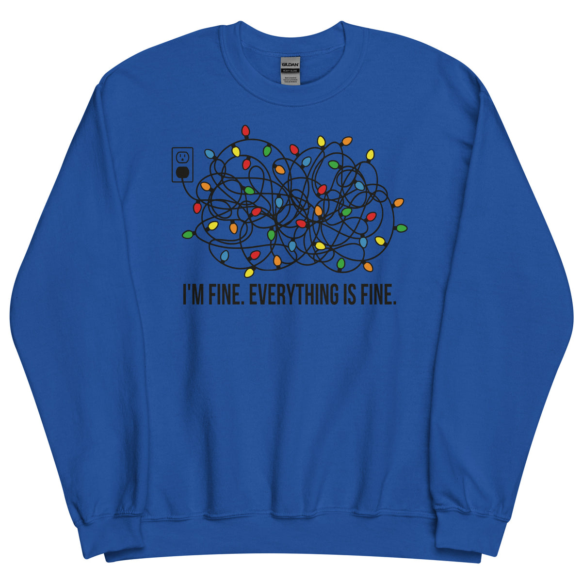 I'm Fine Everything Is Fine Sweatshirt, Christmas Sweatshirt, Sweatshirts Women, Christmas Sweatshirt Women, Christmas Lights Sweatshirt Unisex Sweatshirt